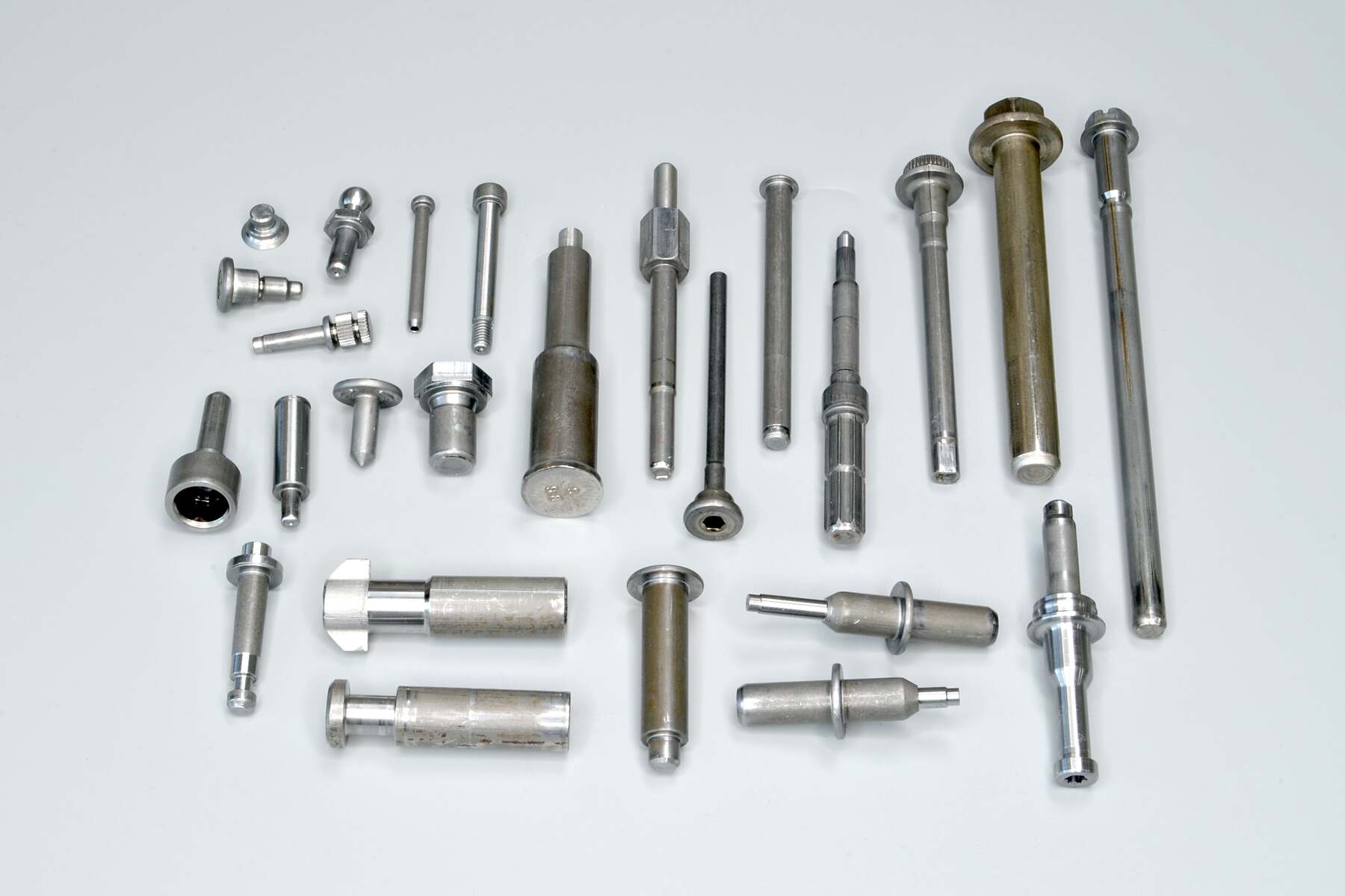 A selection of Lien Ya bolts with different heads, shoulders and shank lengths